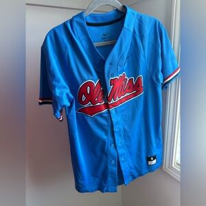 Ole Miss Blue Baseball Jersey